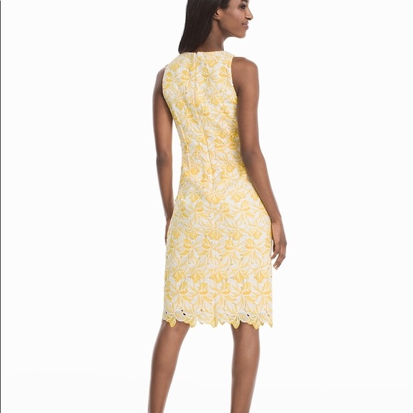 WHBM NWT Floral Sleeveless Cutout Sheath Dress - Picture 3 of 8